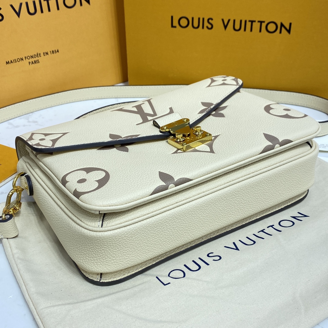 Louis Vuitton POCHETTE METIS Handbag Monogram Empreinte M45596 Beige